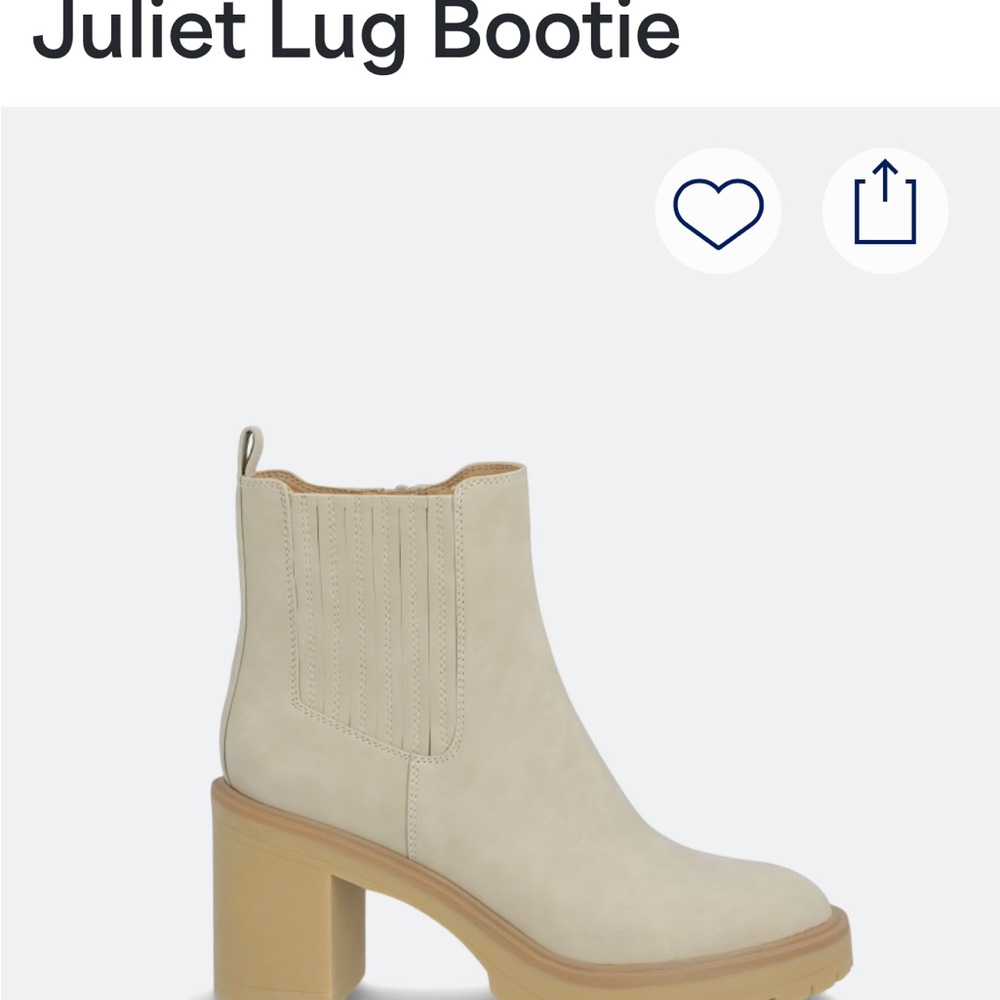 DV by Dolce Vita Very Light Tan Chunky Heeled Boots - Picture 13 of 16